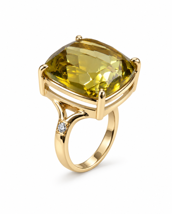 Lemon Quartz Ring in 14k Gold