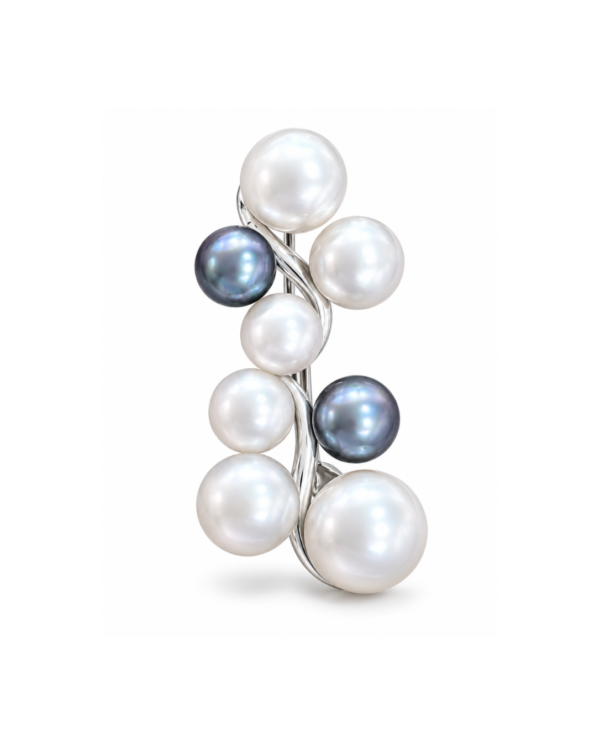 Multi-Pearl Cluster Brooch