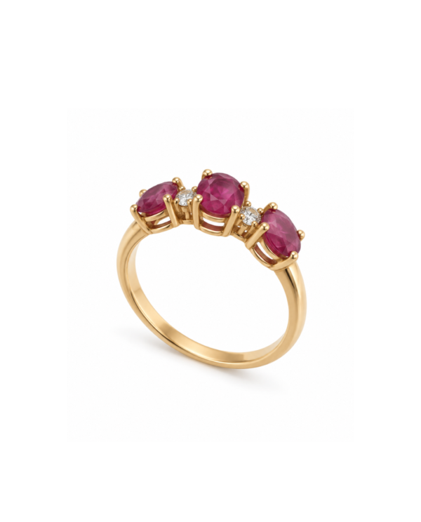 Ruby & Diamond Ring in 14k Gold