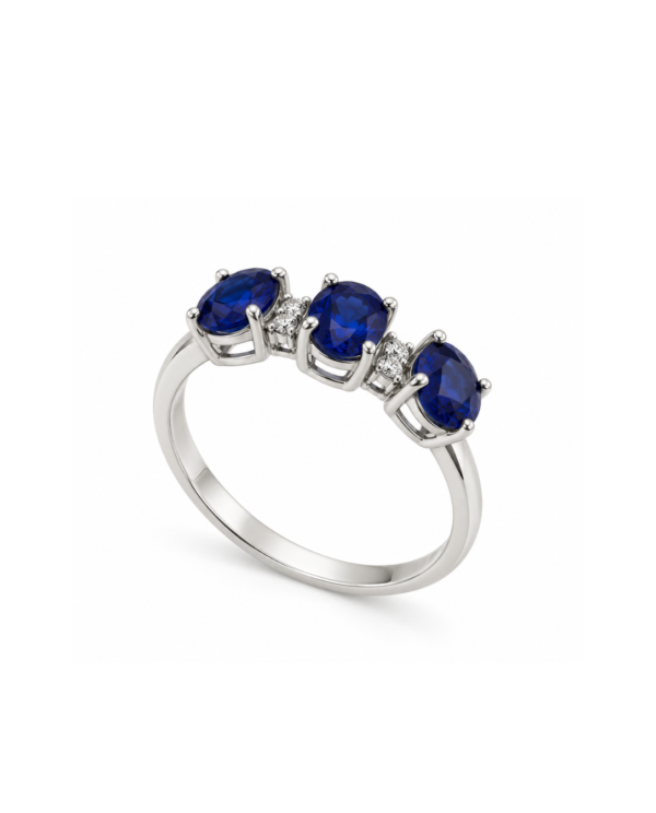 Sapphire & Cubic Zirconia Ring
